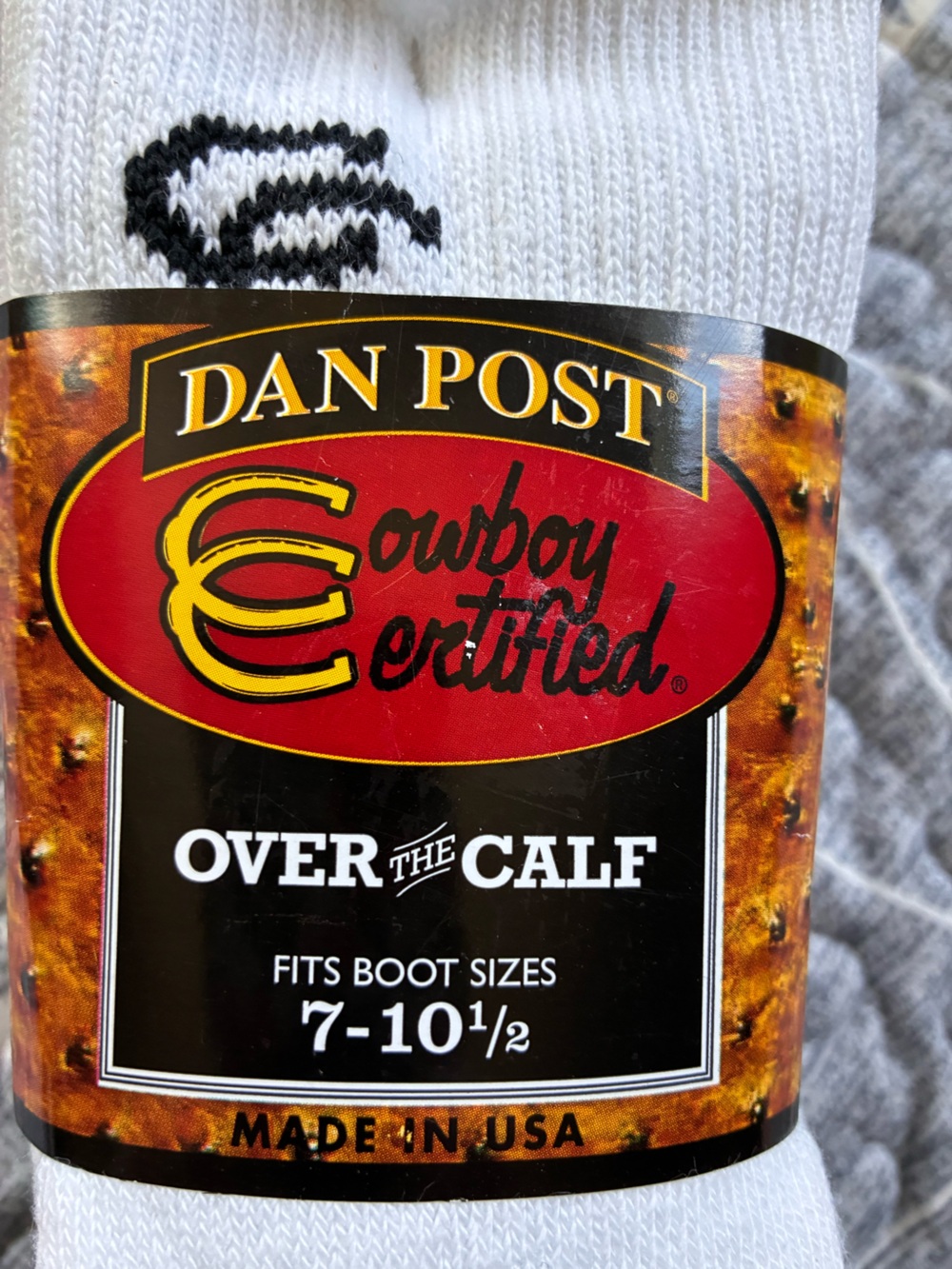 Dan Post Over The Calf Socks 2pair cowboy certified fit boot sizes 7–10-1/2 - Picture 2 of 7